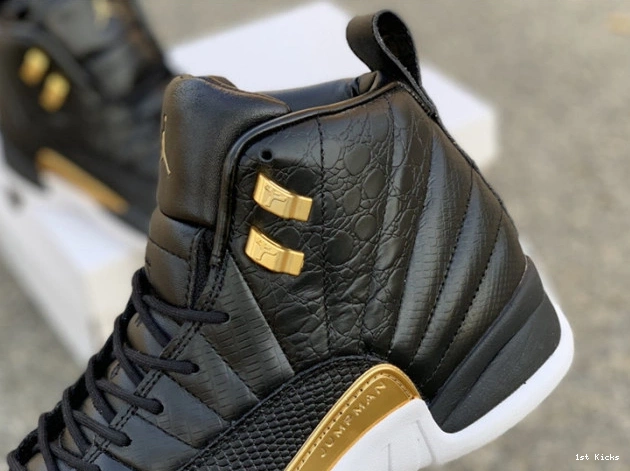 Gold-White Retro 'Reptile' Jordan 12 AO6068-007 Air Black Metallic 0801